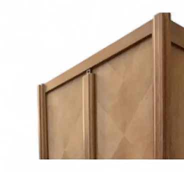 Tavolo da pranzo ovale allungabile in radica di noce, '900