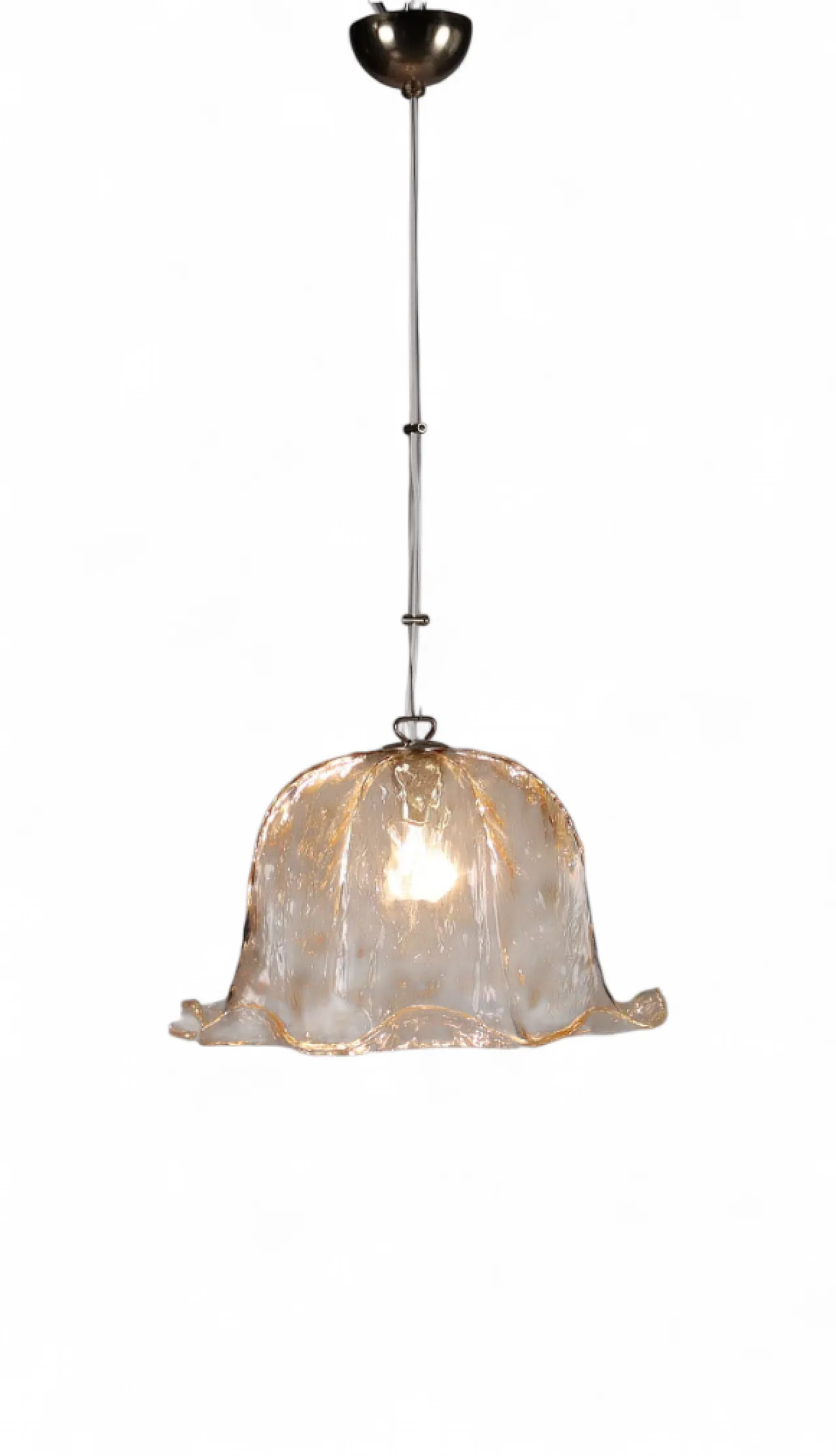 Medusa chandelier in wavy Murano glass, 1970s 4