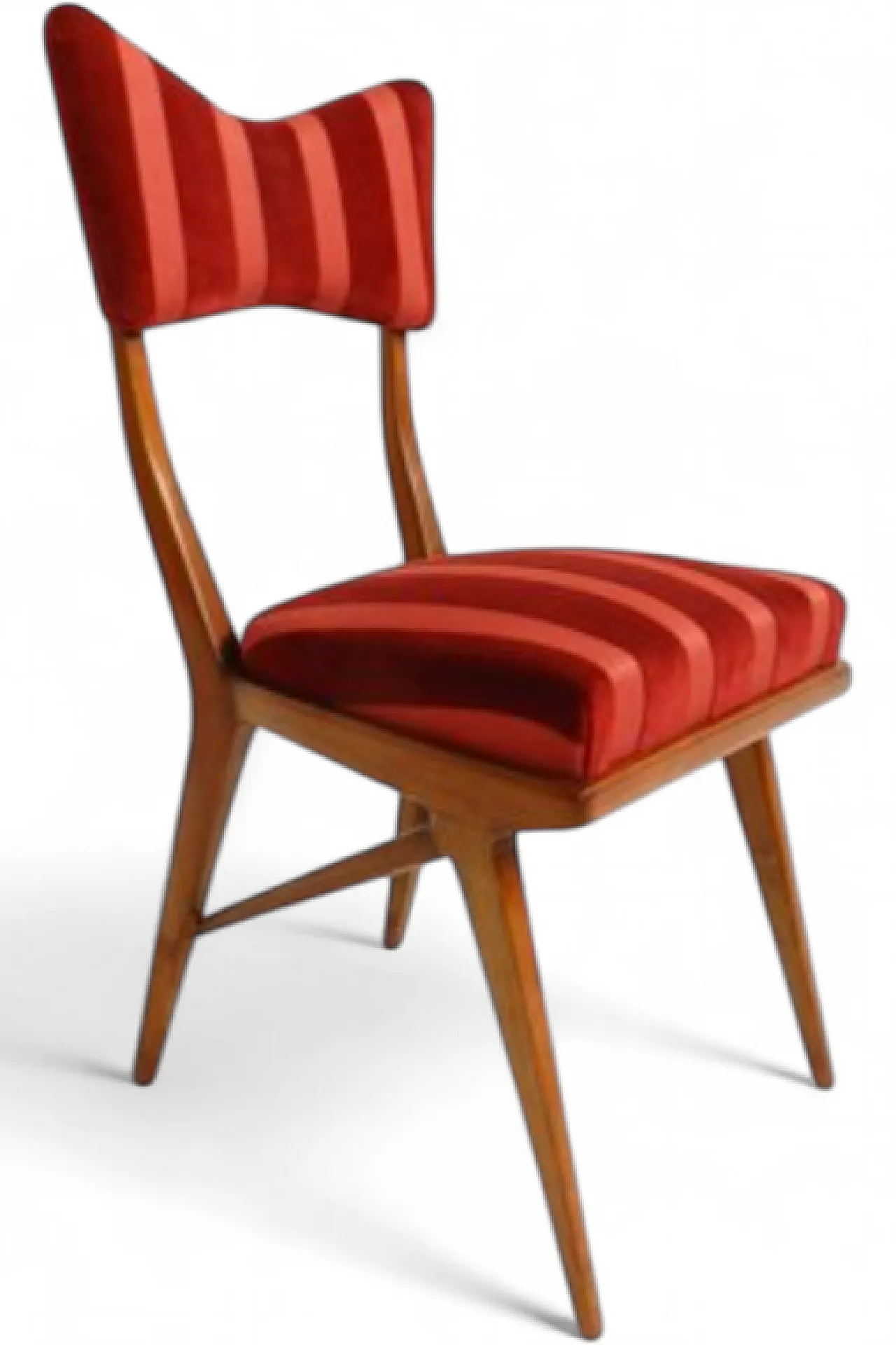 Wooden and skai chair by Ico Parisi, 1970s 4